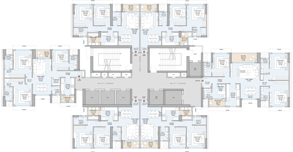 Floor Plan of Godrej Vistas in Vikhroli East, Mumbai - Image 348983