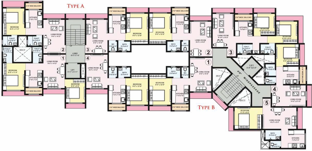 Floor Plan of Megastone Horizon in Tembhode, Palghar - Image 349032