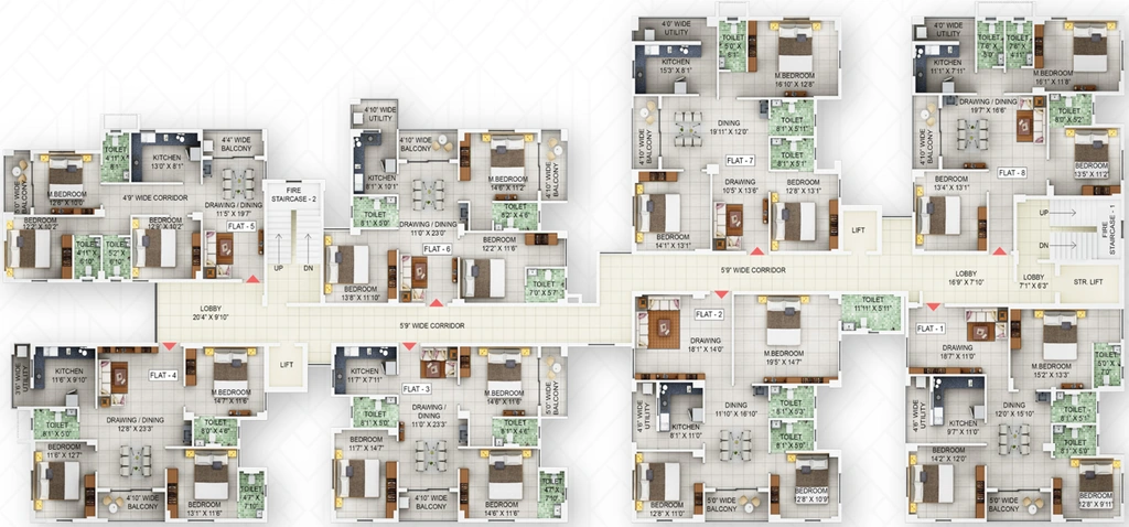 Floor Plan of Jay Jagannath Pramod Signature in Patrapada, Bhubaneswar - Image 349603