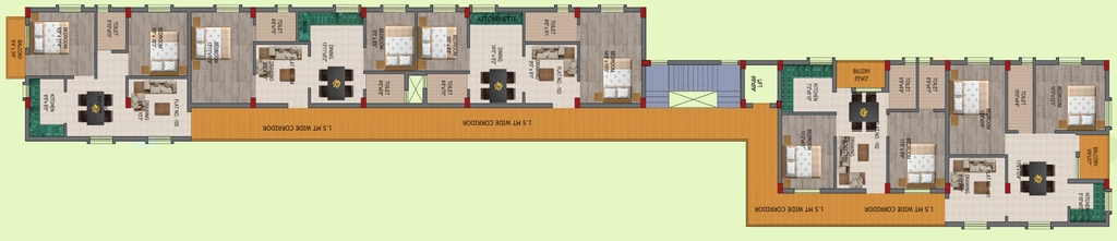 Floor Plan of MS Royal Residency in Pahala, Bhubaneswar - Image 349700