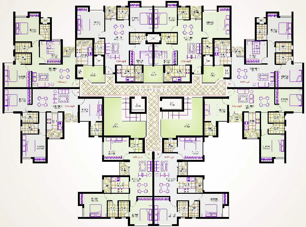 Floor Plan of Vijay Shanthi Lotus Pond in Kelambakkam, Chennai - Image 349725