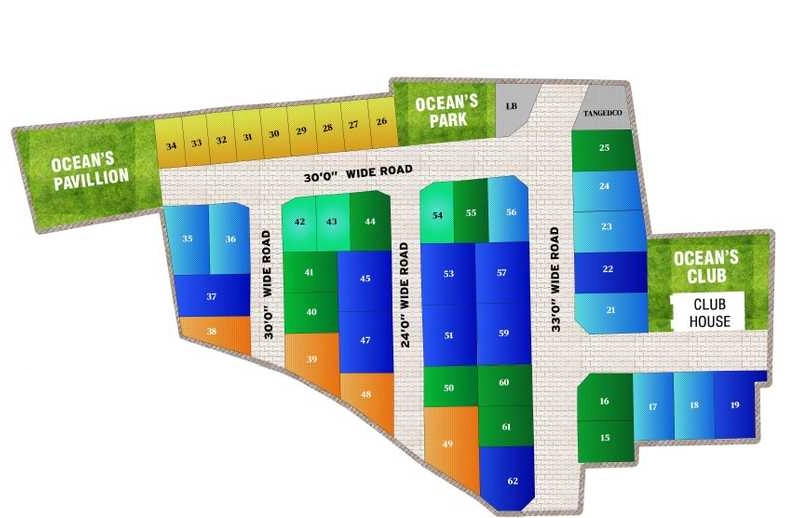 Master Plan of VNCT The Ocean Drive Villas in East Coast Road, Chennai - Image 349733