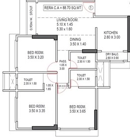 3 BHK Flat in Shubhjivan Sianna Heights in Borivali West, Mumbai - Image 888650