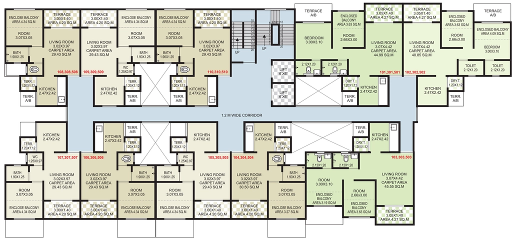 Floor Plan of Krisala Etasha in Kiwale, Pune - Image 349991