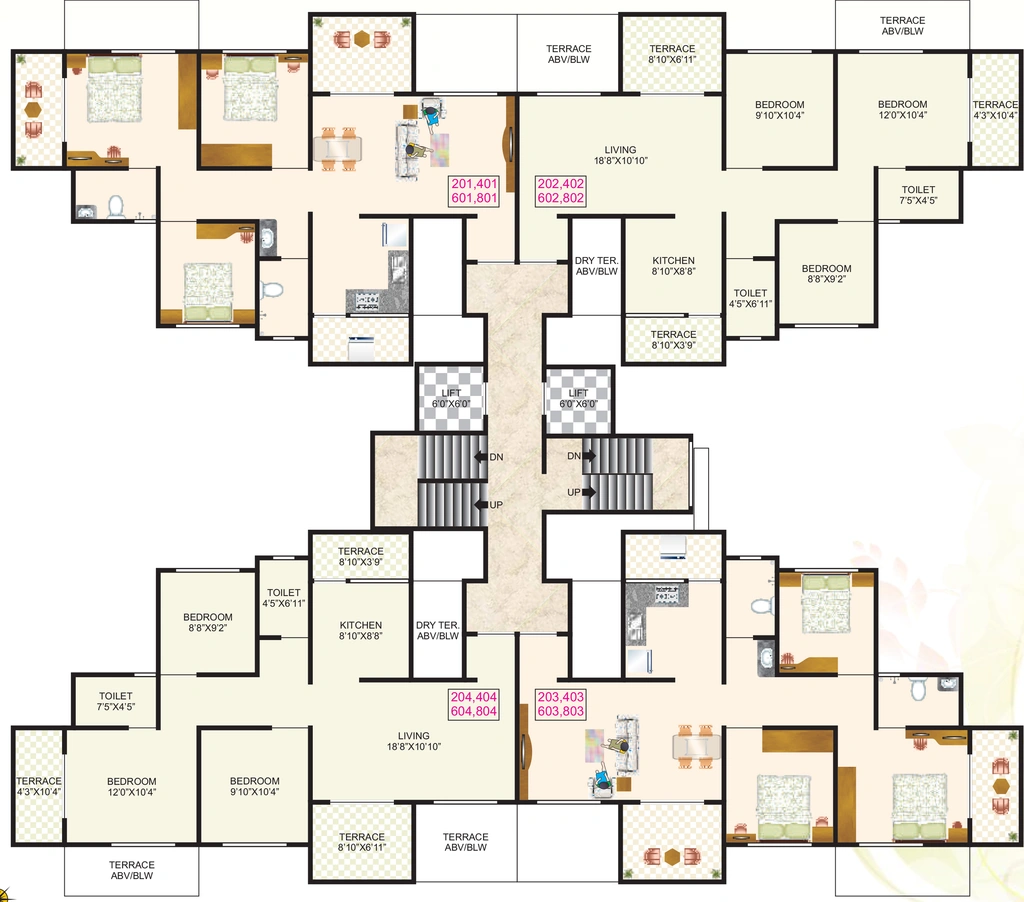 Floor Plan of Vardhaman Dreams in Wakad, Pune - Image 350273