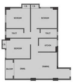 3 BHK Flat in Gangotri Identity in Dum Dum, Kolkata - Image 888905