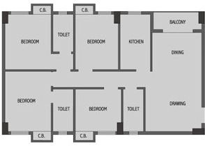 4 BHK Flat in Gangotri Identity in Dum Dum, Kolkata - Image 888907