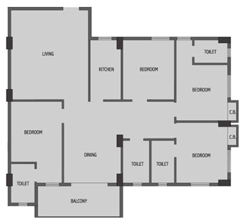 4 BHK Flat in Gangotri Identity in Dum Dum, Kolkata - Image 888909