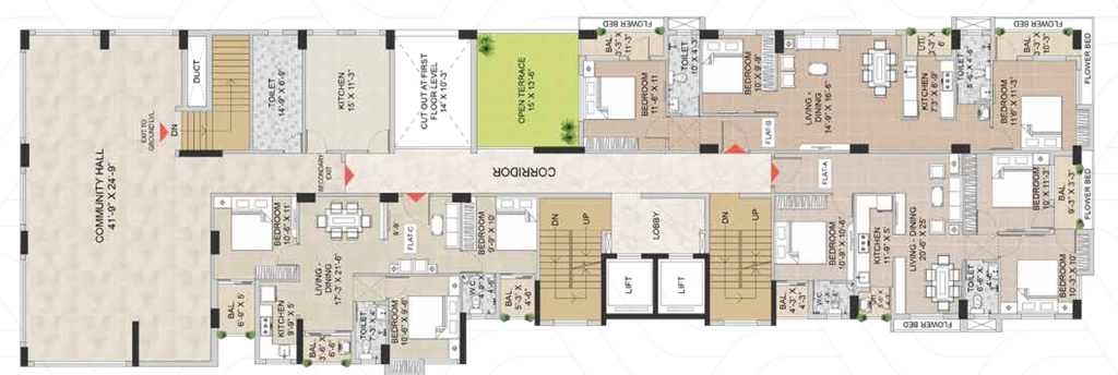 Floor Plan of GRK Ivana in Nayabad, Kolkata - Image 350362