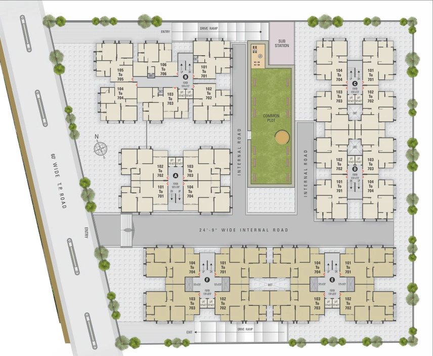 Master Plan of Saral Residency in Gota, Ahmedabad - Image 350392