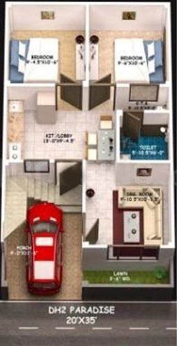 2 BHK Flat in VJ DH2 Paradise in Kursi Road, Lucknow - Image 888937