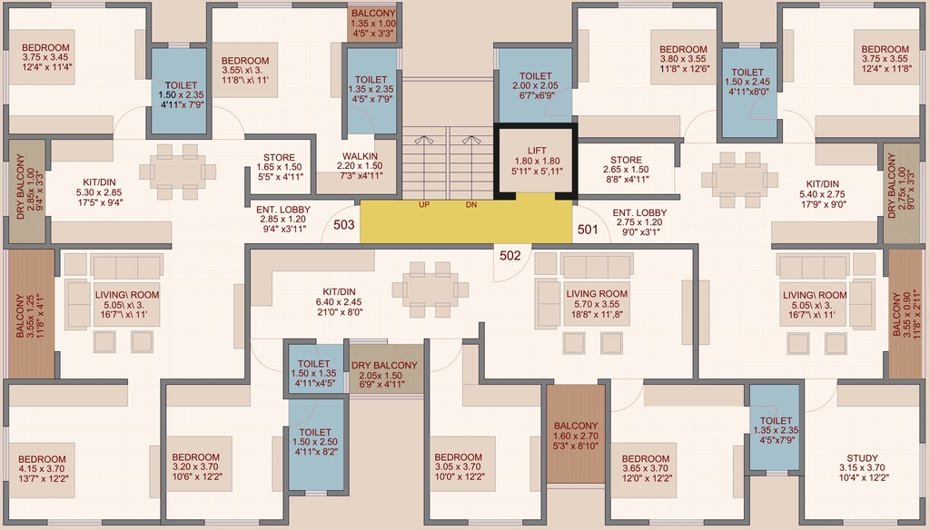Floor Plan of Lagoo Gangadhar in Erandwane, Pune - Image 350589