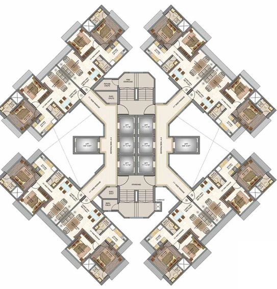 Floor Plan of Transcon Auris Bliss in Malad West, Mumbai - Image 35991