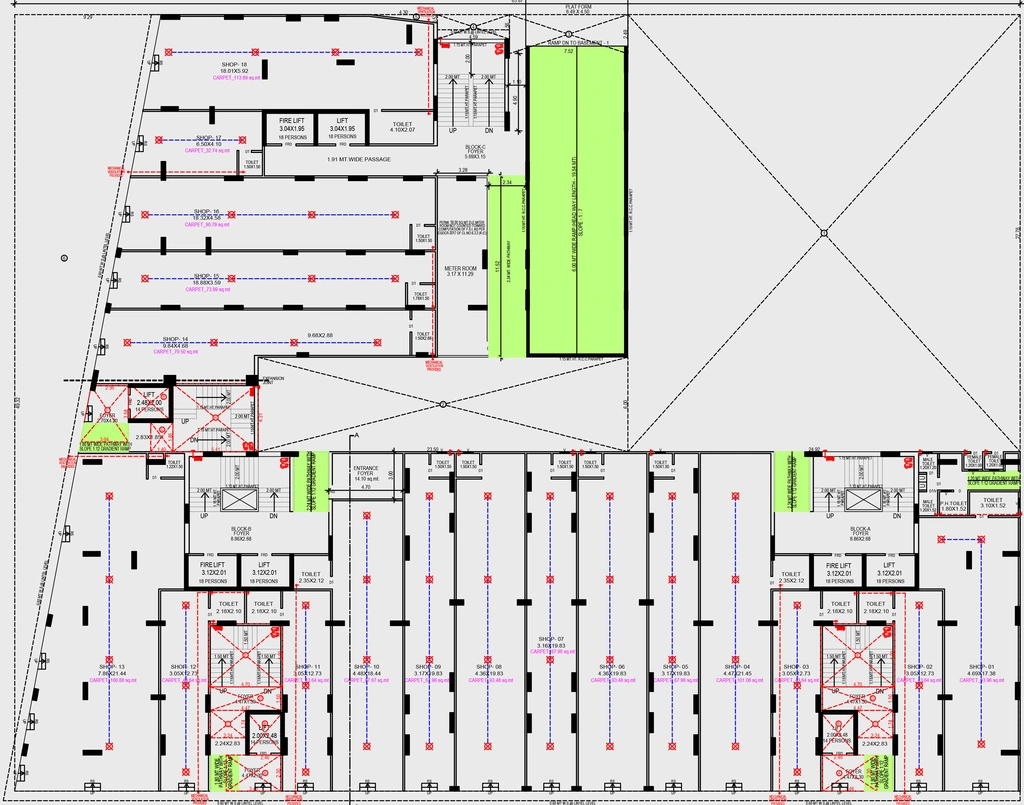 Floor Plan of Commercial Shivalik Park Lane in Ambawadi, Ahmedabad - Image 350711