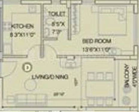 1 BHK Flat in Space Club Town Greens in Lake Town, Kolkata - Image 889192