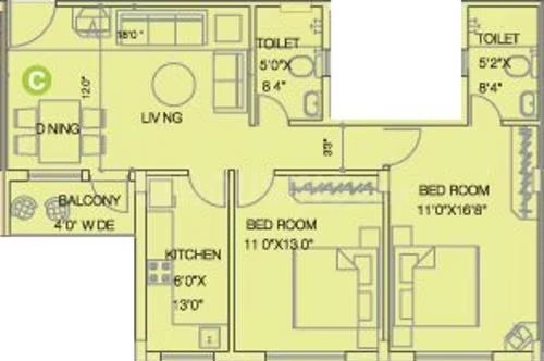 2 BHK Flat in Space Club Town Greens in Lake Town, Kolkata - Image 889193