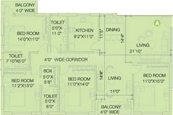 4 BHK Flat in Space Club Town Greens in Lake Town, Kolkata - Image 889196