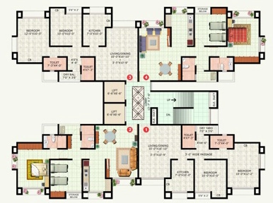 Floor Plan of Harmony Horizons in Ghodbunder Road, Thane - Image 350790