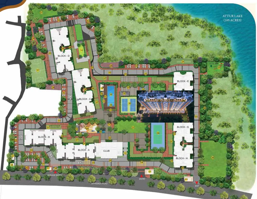 Master Plan of Ajmera Marina in Yelahanka New Town, Bangalore - Image 350828