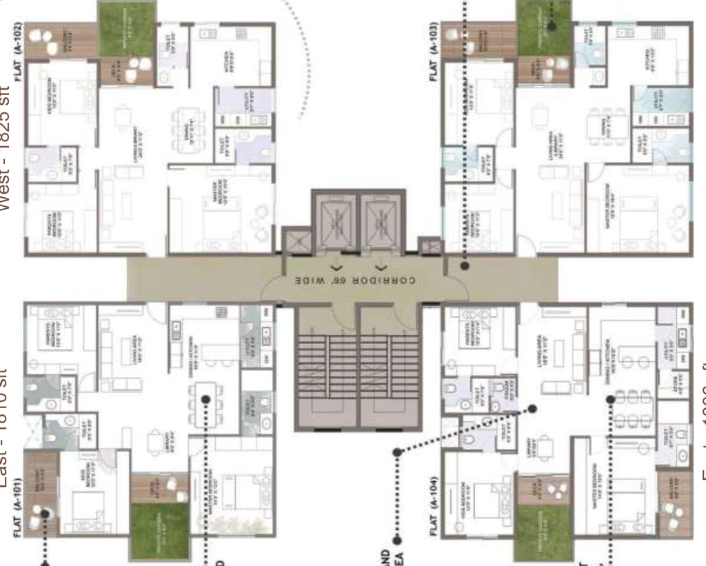 Floor Plan of Amogaya Adorit in Old Madras Road, Bangalore - Image 350878