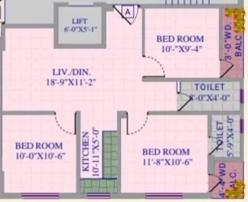 3 BHK Flat in SV Prestige Enclave in Lake Town, Kolkata - Image 889367