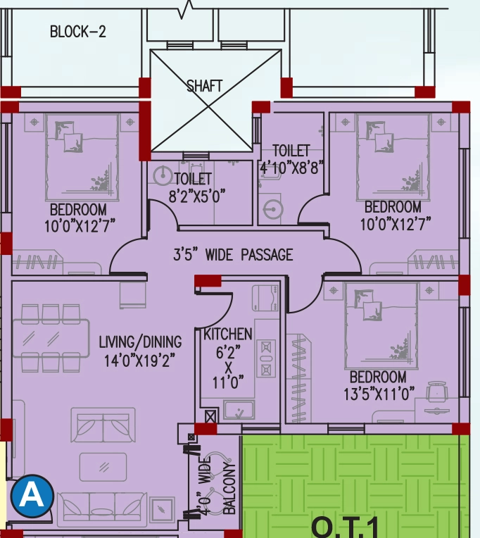 3 BHK Flat in Space Clubtown Gateway in New Town, Kolkata - Image 889370