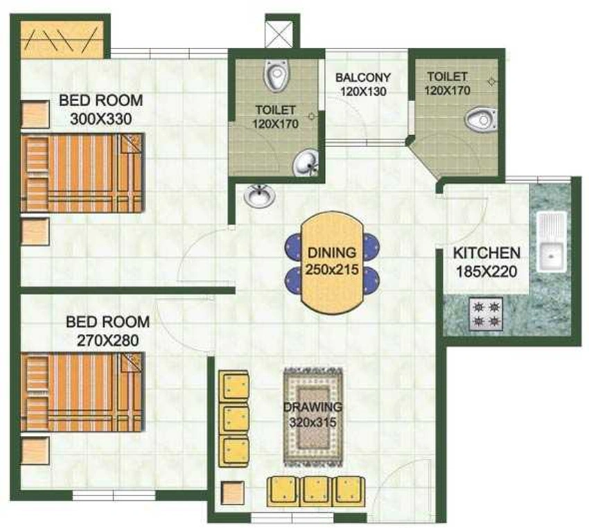 2 BHK Flat in Galaxy Carlton in Kadavanthra, Kochi - Image 889424
