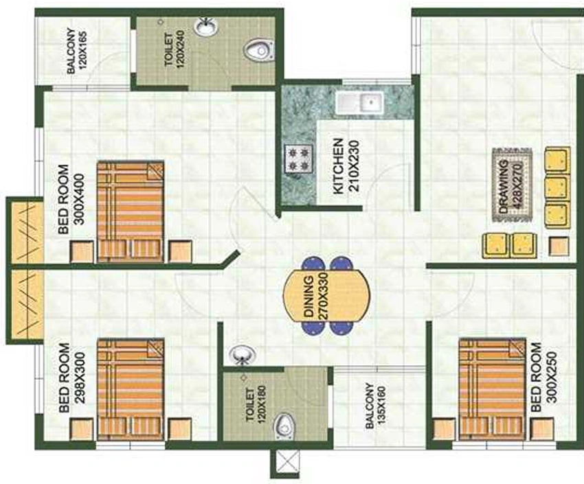 3 BHK Flat in Galaxy Carlton in Kadavanthra, Kochi - Image 889429