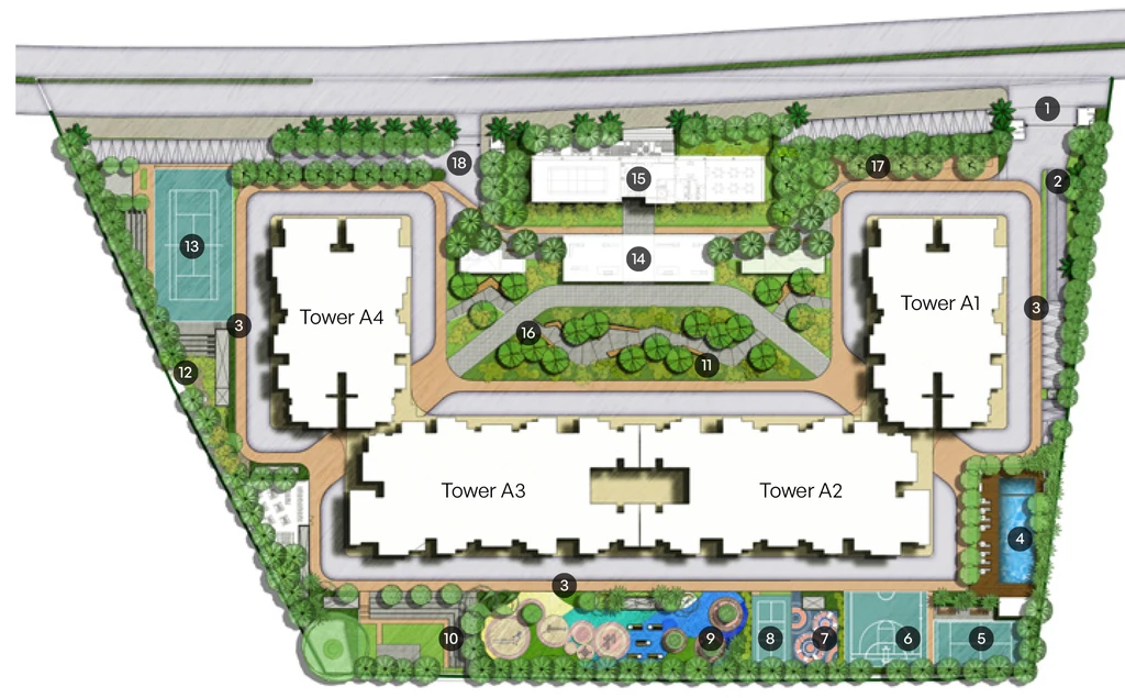 Master Plan of Assetz Zen and Sato in Yelahanka, Bangalore - Image 351314