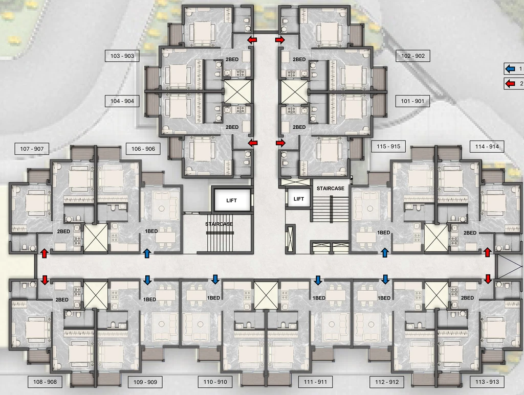 Floor Plan of BCD Emprasa in Hoskote, Bangalore - Image 351331