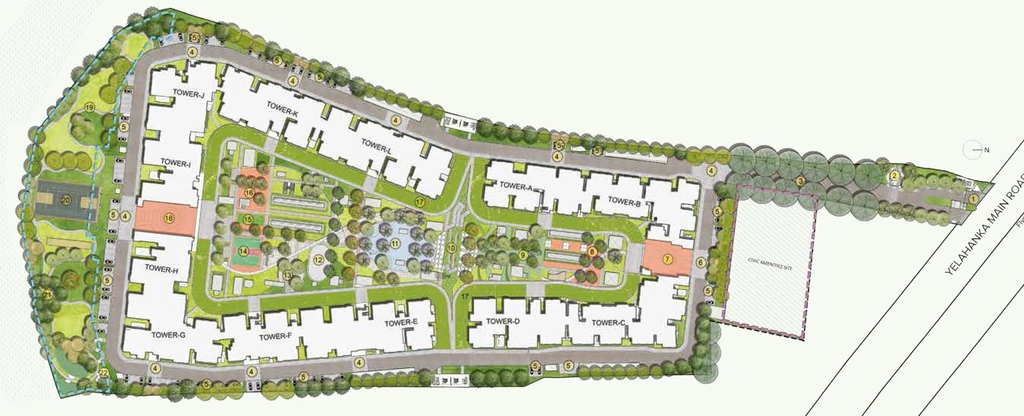 Master Plan of Brigade Eternia in Yelahanka, Bangalore - Image 351400
