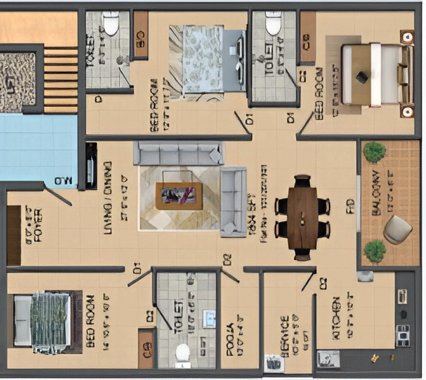 3 BHK Flat in Foshan Meridian in Nandanam, Chennai - Image 889618