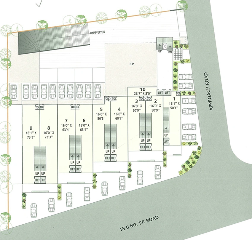 Master Plan of Mansi Apperal Park in Amraiwadi, Ahmedabad - Image 351649