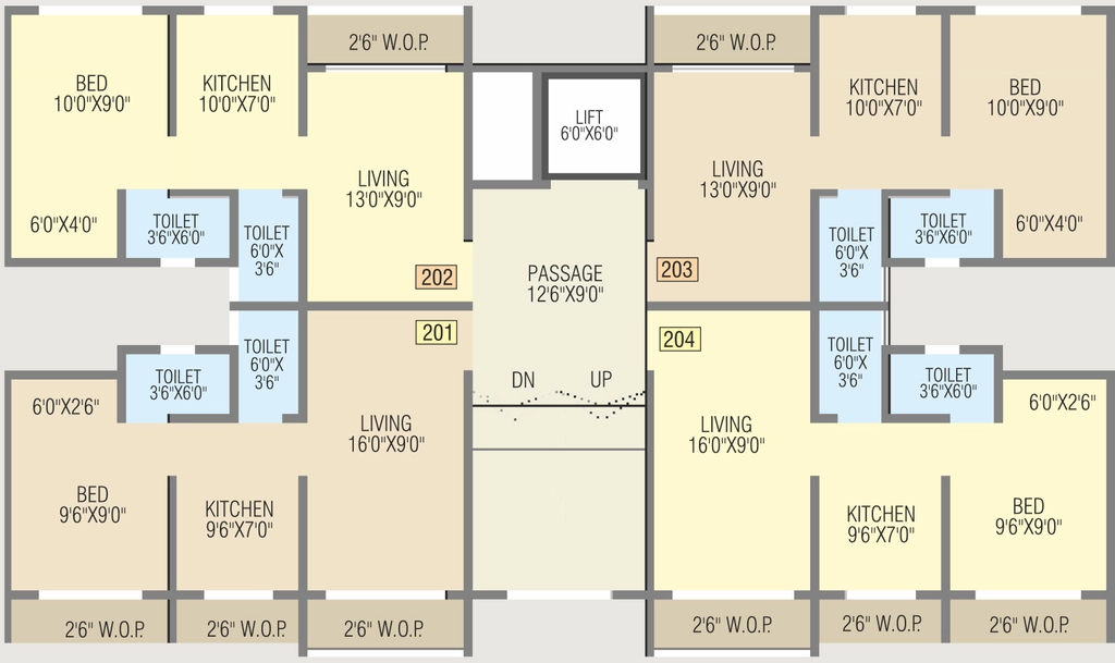 Floor Plan of Saptashrungi Heights in Nalasopara West, Palghar - Image 351721