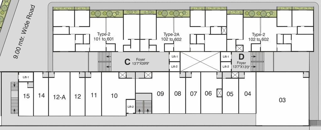 Floor Plan of Commercial Jay Shivanta Castle in Nikol, Ahmedabad - Image 360896