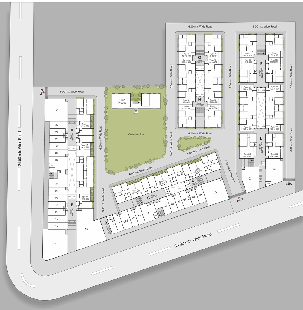Master Plan of Commercial Jay Shivanta Castle in Nikol, Ahmedabad - Image 360895