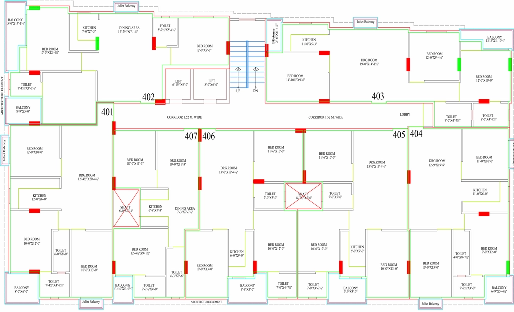 Floor Plan of Shree Krishna Empire in Vaishali Nagar, Jaipur - Image 351754