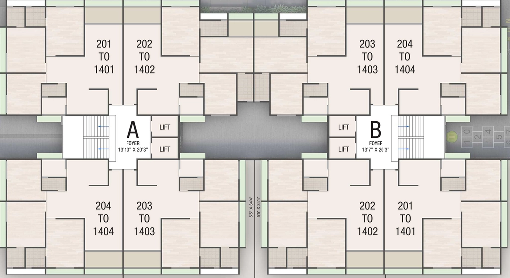 Floor Plan of Swarit Sky in Nikol, Ahmedabad - Image 351792