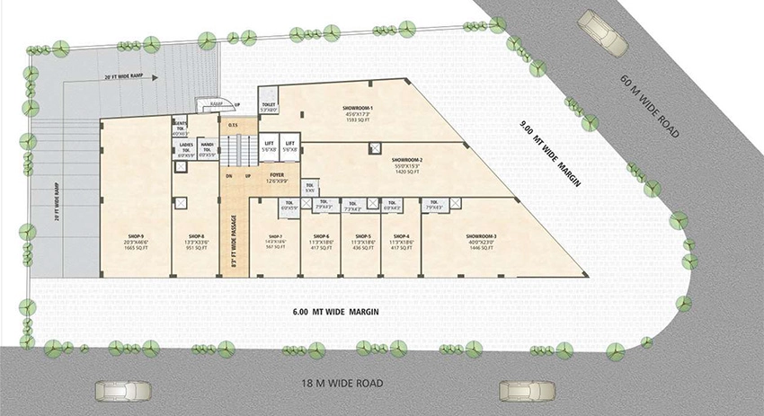 Master Plan of Pushti Plaza in Sarkhej, Ahmedabad - Image 351885