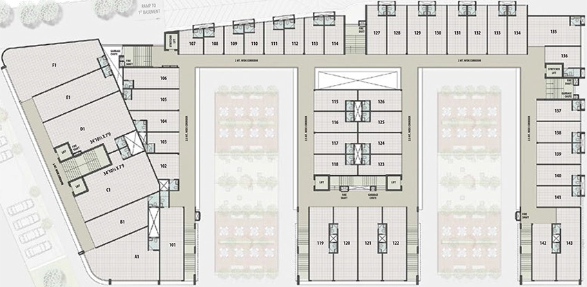 Floor Plan of Saanvi City Gate in Vasna, Ahmedabad - Image 351898
