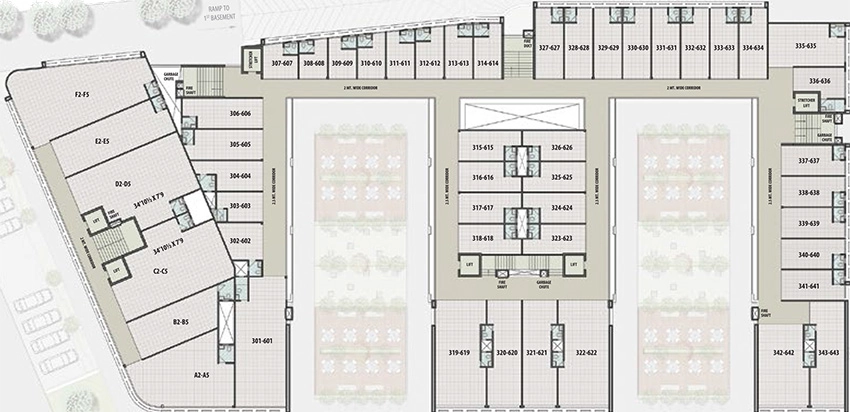 Floor Plan of Saanvi City Gate in Vasna, Ahmedabad - Image 351900