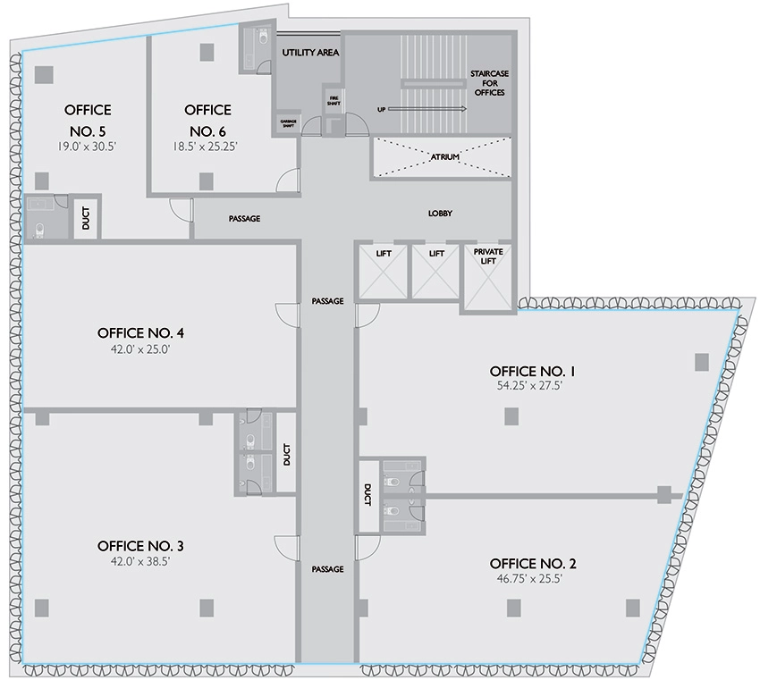 Floor Plan of Satya One in Memnagar, Ahmedabad - Image 351930