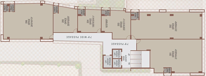 Floor Plan of Sheth Corporate Tower in Ashram Road, Ahmedabad - Image 351966