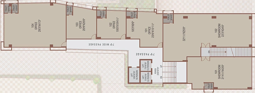 Floor Plan of Sheth Corporate Tower in Ashram Road, Ahmedabad - Image 351965