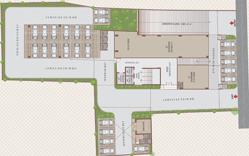 Master Plan of Sheth Corporate Tower in Ashram Road, Ahmedabad - Image 351964