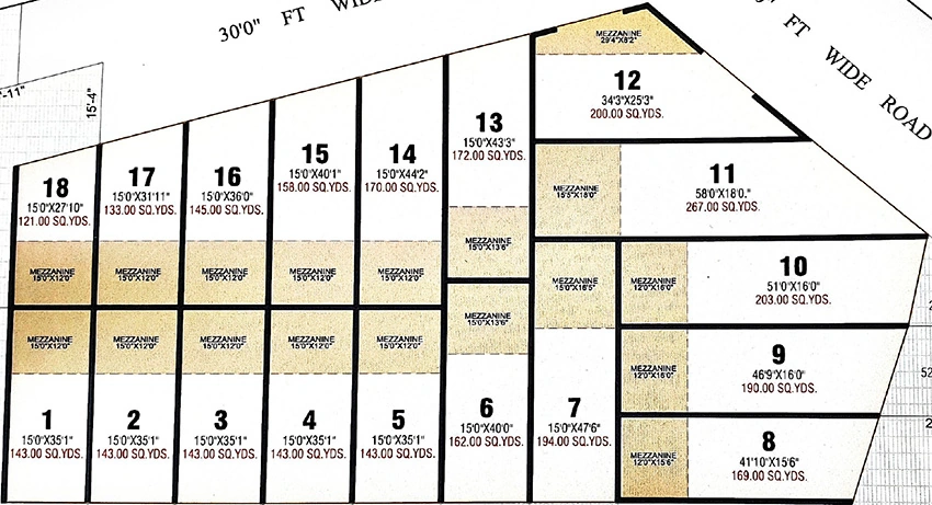 Floor Plan of Shiv Suvarnabhumi Industrial Estate in Ramol, Ahmedabad - Image 351971