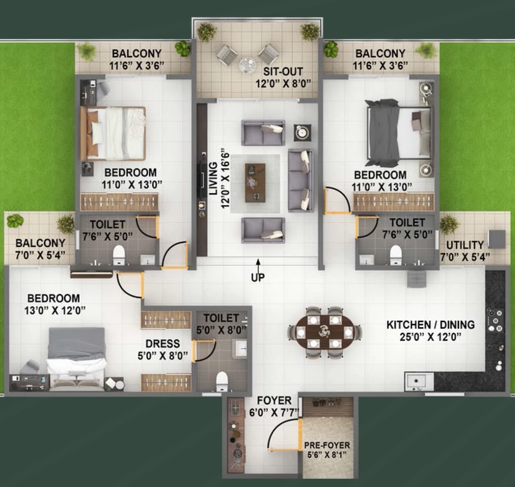 3 BHK Flat in ARS Zurich Phase 2 in Sarjapur, Bangalore - Image 890098