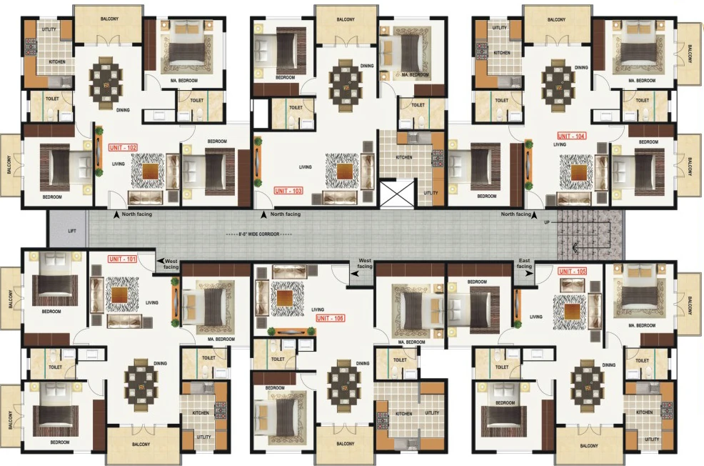 Floor Plan of V Venture Golden Heights in Akshayanagar, Bangalore - Image 352404