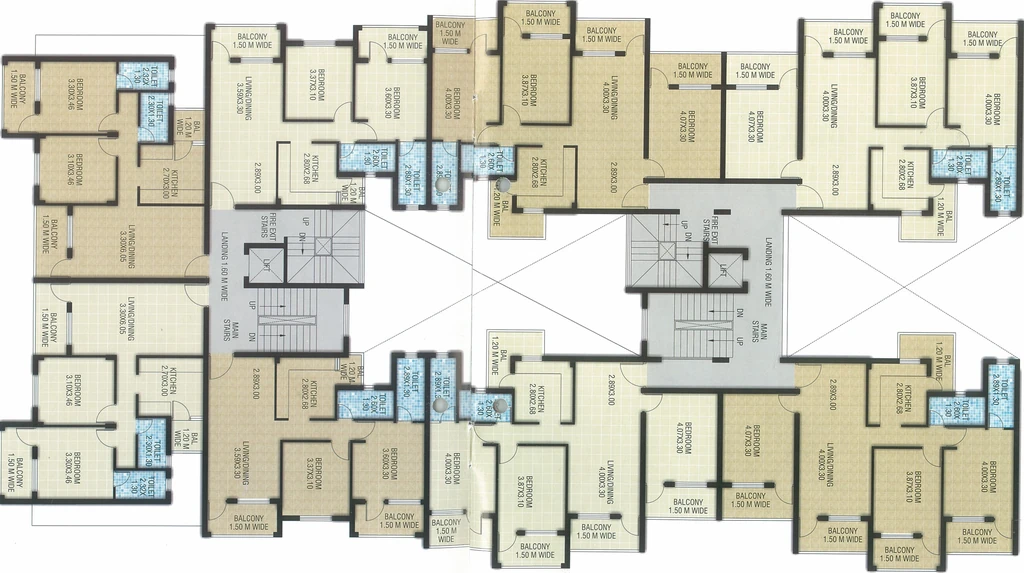 Floor Plan of Vrunda Ramodaya Residency in Vasco Da Gama, Goa - Image 352417