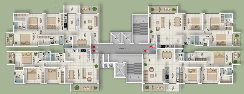Floor Plan of Urbanest Eastfield in Hoskote, Bangalore - Image 352458